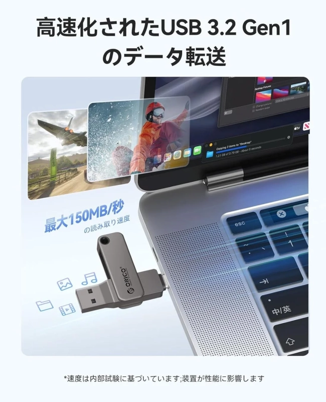 ORICO EB05 Type‑C & USB3.2 Flash Drive