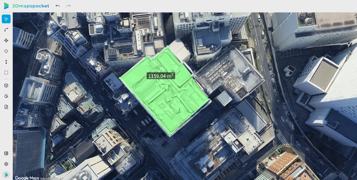 建物群の面積測定