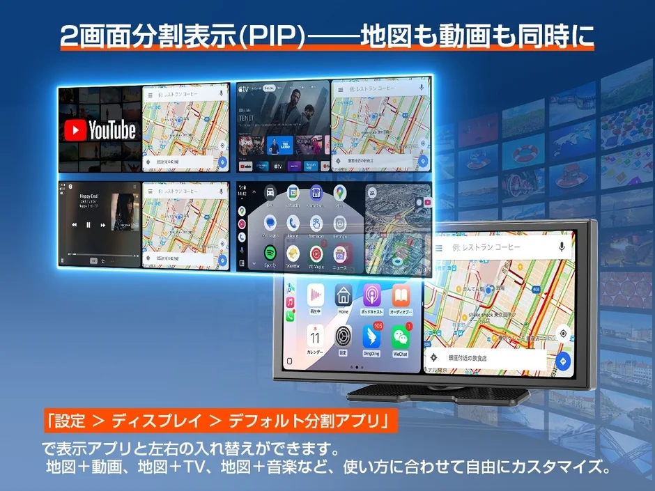 2画面分割表示のイメージ