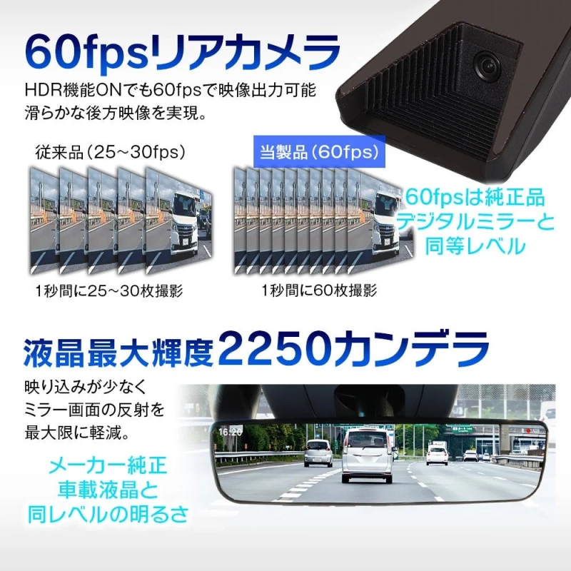 60fpsリアカメラと高輝度液晶