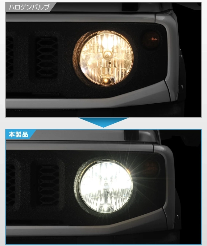 ハロゲンとC4の光色比較