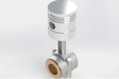 自動車用ピストンとコンロッド