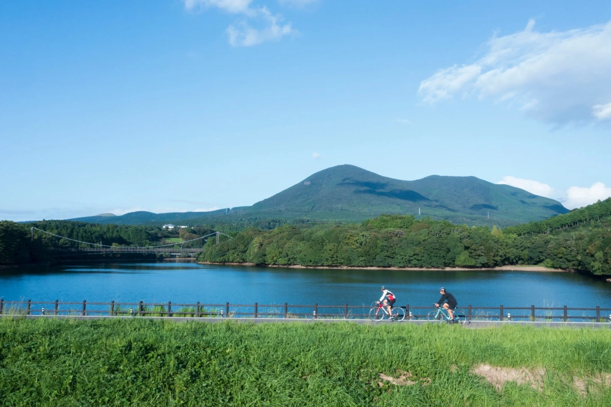 野岳湖公園のサイクリング