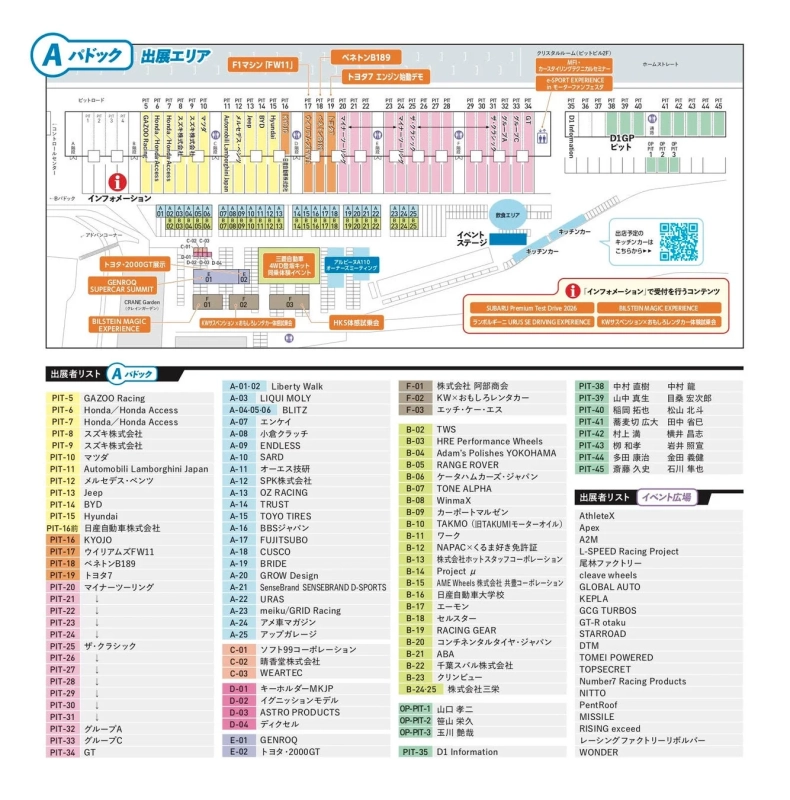 Aパドック出展エリア
