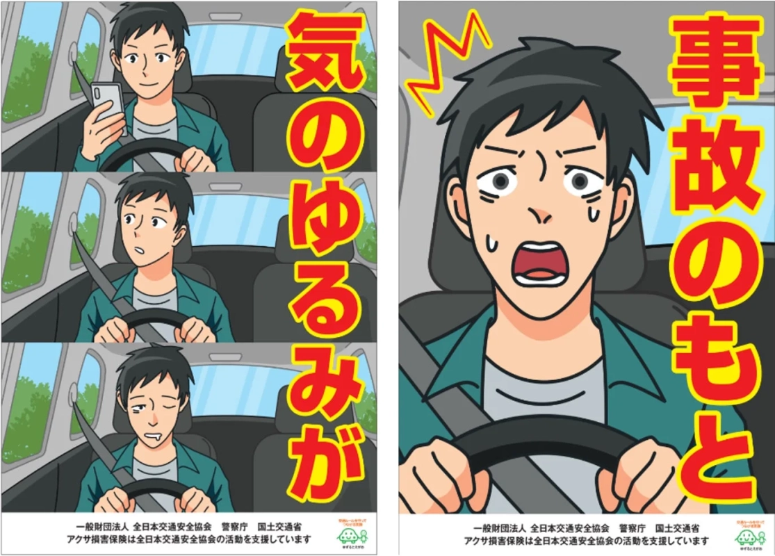 気のゆるみが事故のもとを訴えるポスター