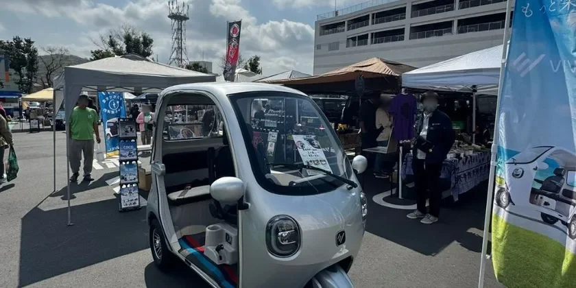 ビベルトライクは、通路の真ん中！みなさん注目してくれます！