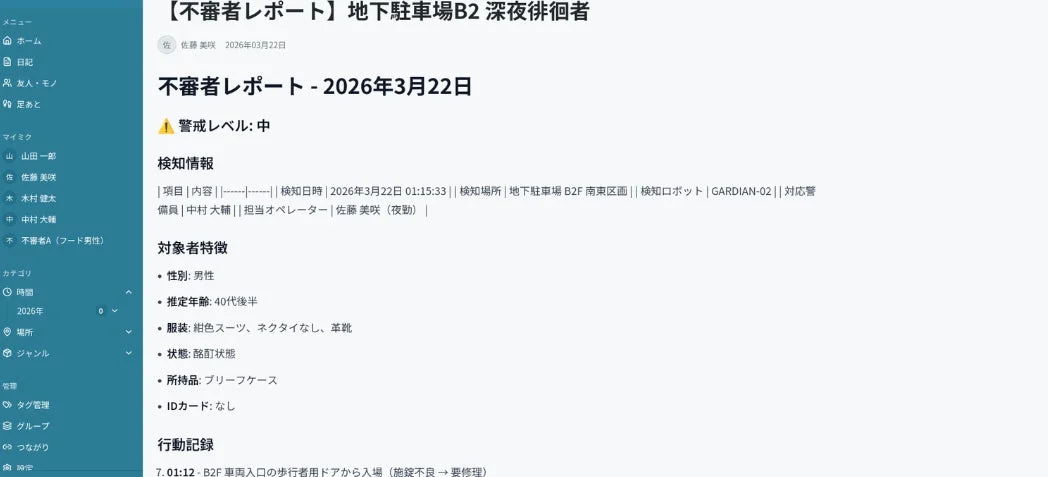 不審者レポートの画像