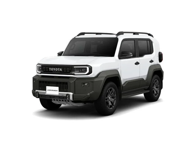 白と濃いグレーのツートンカラーのトヨタ ランドクルーザー（モデリスタ仕様）