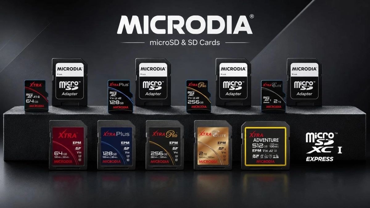 microSDカードとSDカードの製品ラインナップ
