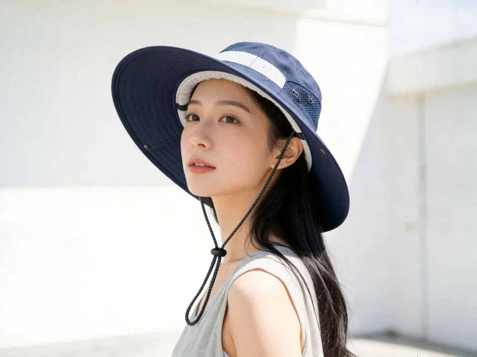 帽子をかぶった女性
