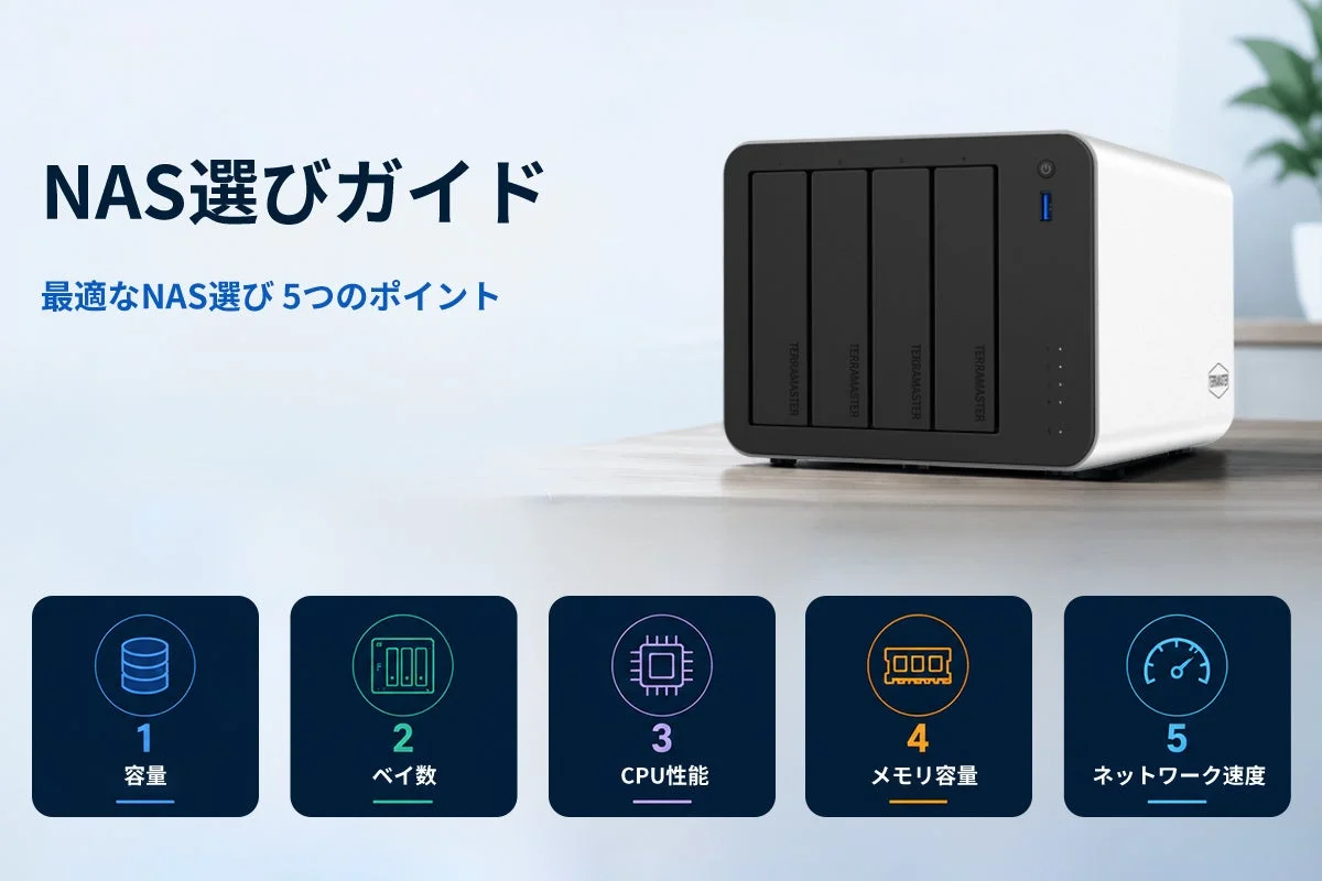 NAS選びガイド 最適なNAS選び 5つのポイント TERRAMASTER