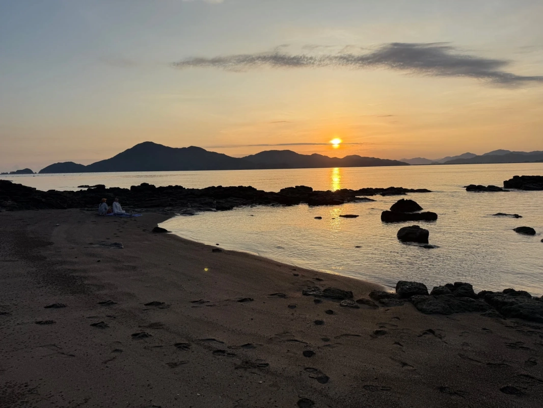 夕焼けビーチ画像