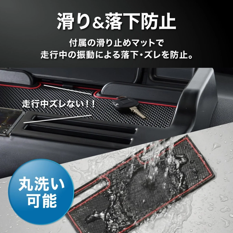 滑り&落下防止機能