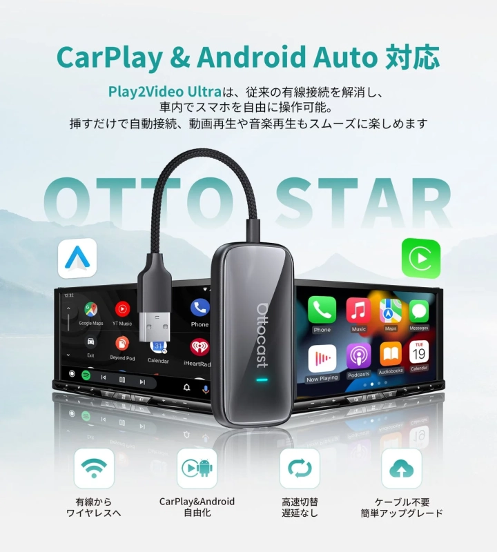 CarPlay & Android Auto 対応