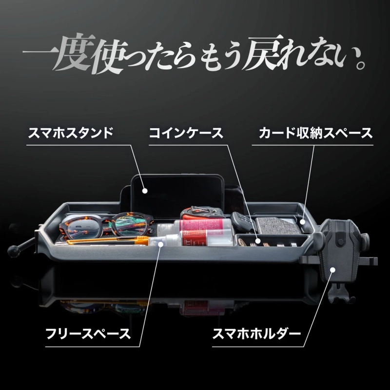 一度使ったらもう戻れない。スマホスタンド コインケース カード収納スペース フリースペース スマホホルダー