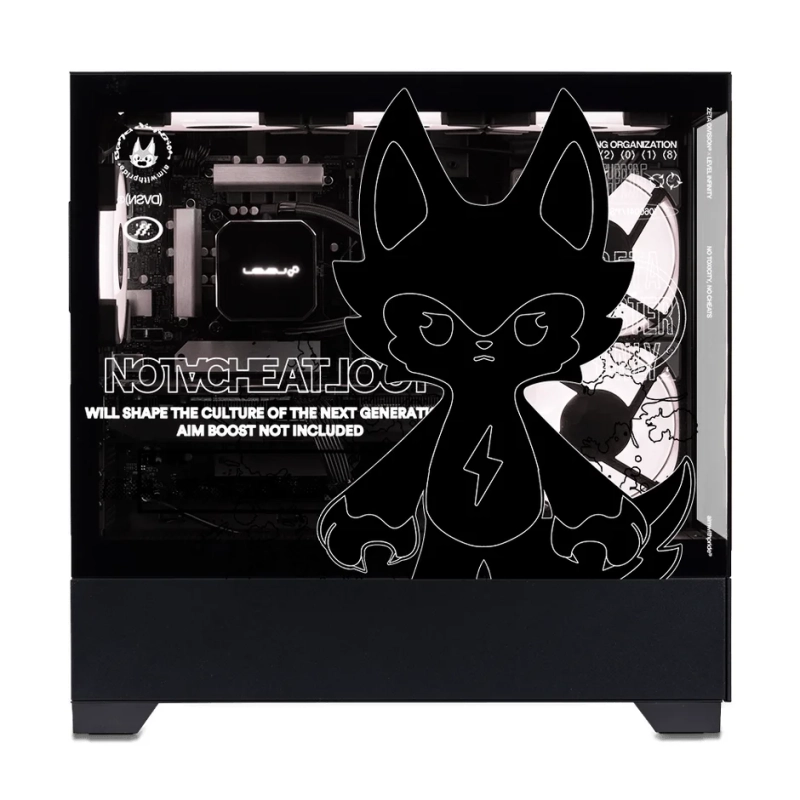 ZETAくんオリジナルデザインが施されたPCケース