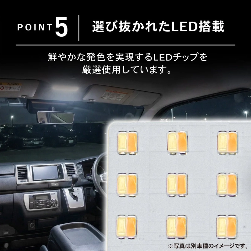 POINT5 選び抜かれたLED搭載