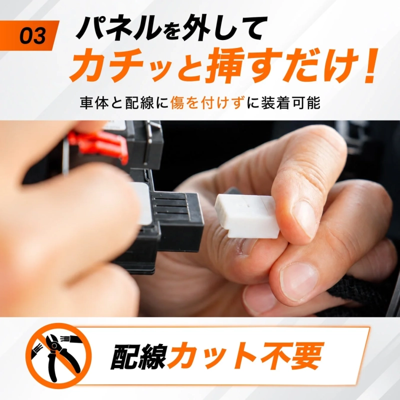 カチッと挿すだけ