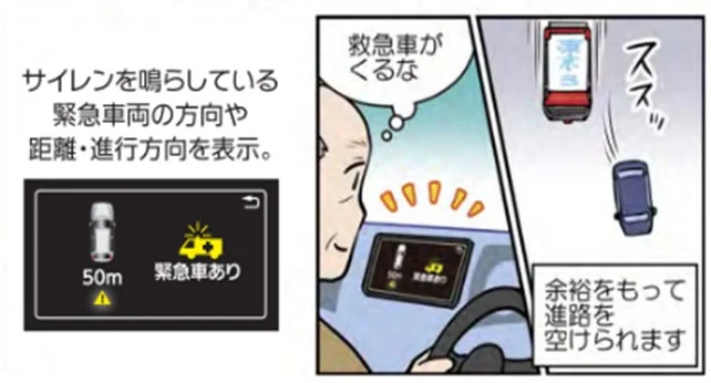 救急車の接近をお知らせ