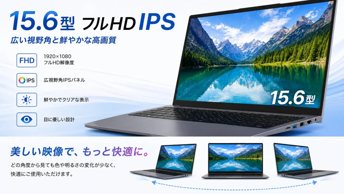15.6型 フルHD IPS