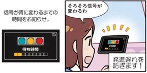 青信号に変わるまでの時間をお知らせ