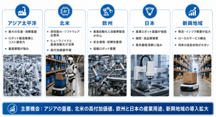 地域別市場の特徴